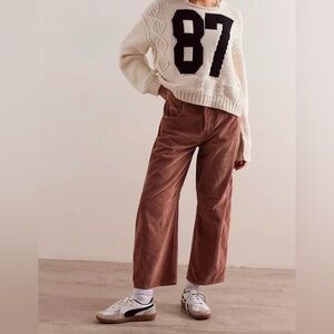 WE THE FREE GOOD LUCK MID-RISE CORD BARREL JEANS - EMPERADOR size XS